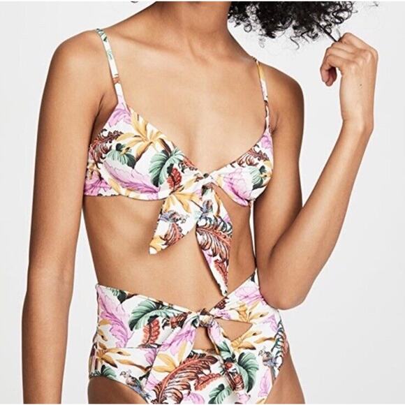 Beach Riot Other - Beach Riot Camilla Tropical Floral Bikini Swimsuit TOP Only Summer Womens Large
